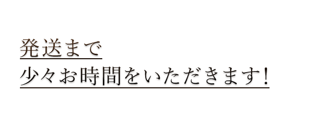 発送まで少々お時間をいただきます！